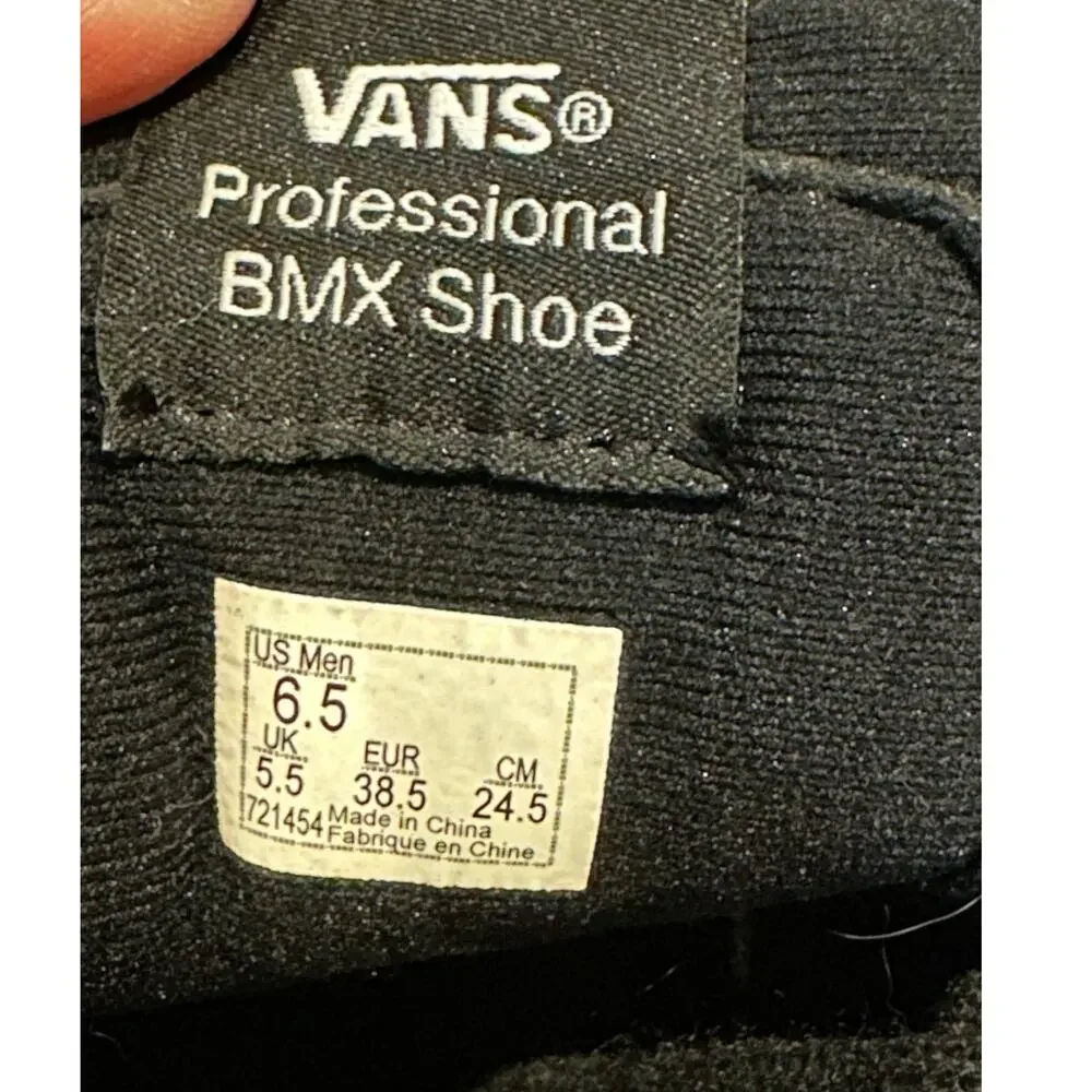 Vans BMX SK8-Hi PopCush Suede Sneakers Men's 6.5 Black White Skate Shoes